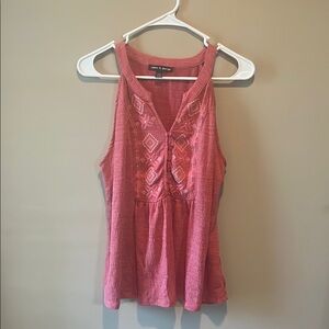 Cable & Gauge Pink Sleeveless Tank Top